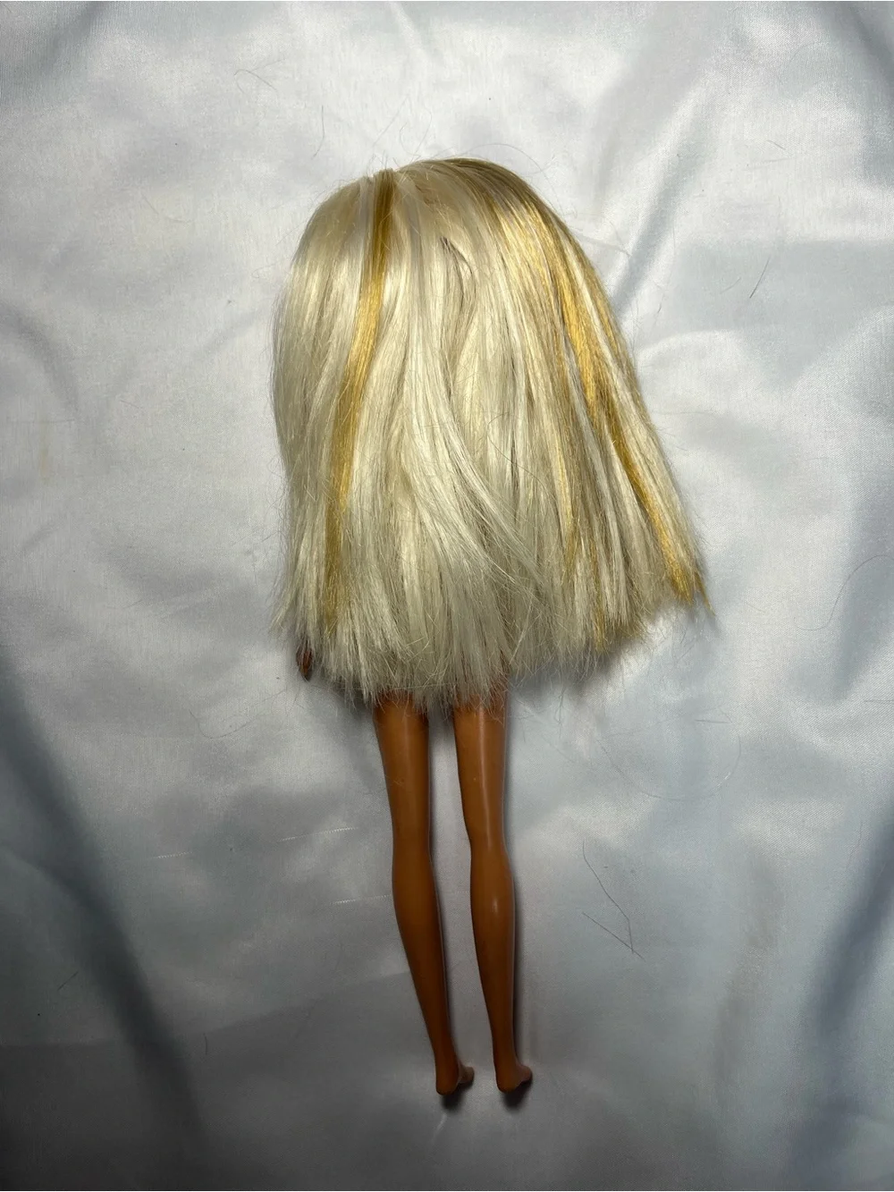 Vintage 1995 Barbie Doll Nude Blonde Hair Brown Streaks Blue Eyes Twist Body